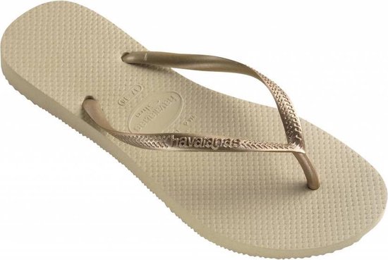 Havaianas Slippers Slim M&#233;tallic Femme by - Beige