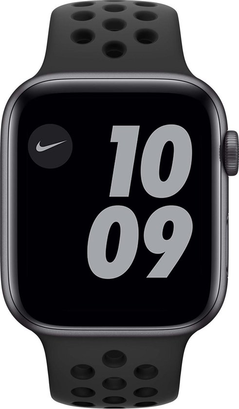 Apple Watch Nike SE 44mm Space Gray Aluminiume Sportband - Zwart