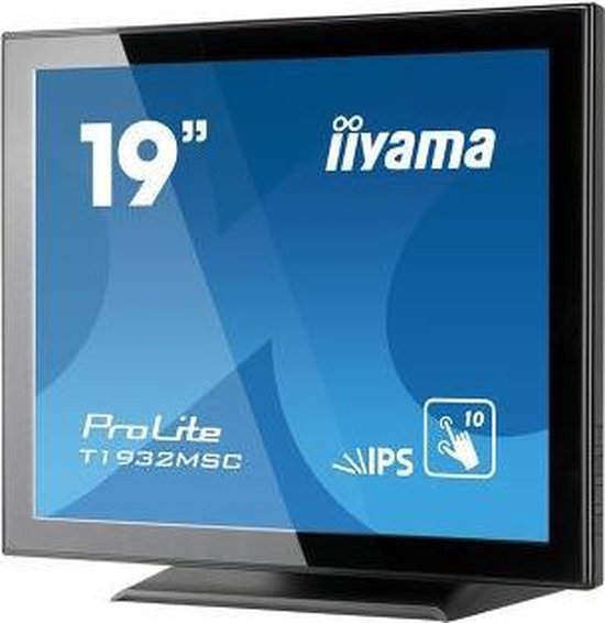 iiyama ProLite T1932MSC-B5AG touch screen-monitor 48,3 cm (19'') 1280 x 1024 Pixels Multi-touch Tafelblad - Zwart