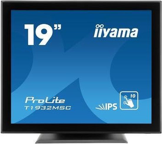 iiyama ProLite T1932MSC-B5AG touch screen-monitor 48,3 cm (19'') 1280 x 1024 Pixels Multi-touch Tafelblad - Zwart