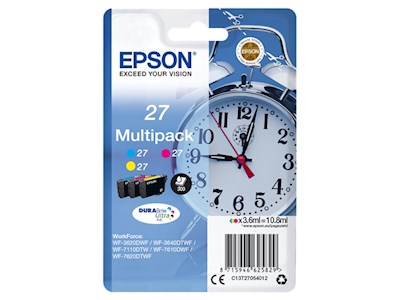 Epson C13T27054012 3.6ml 300pagina's Cyaan, inktcartridge - Geel