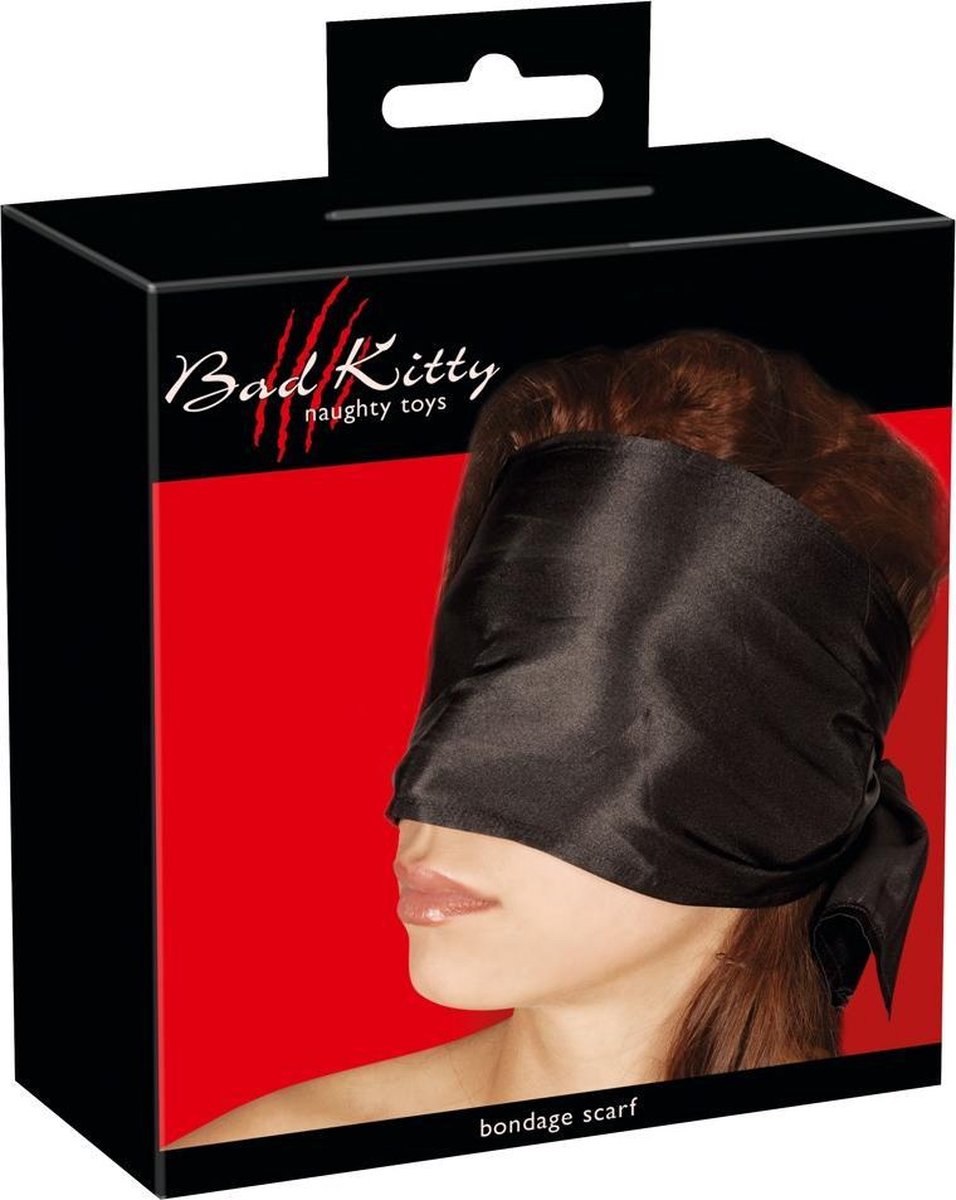 Bad Kitty Satijnen Sjaal - Zwart