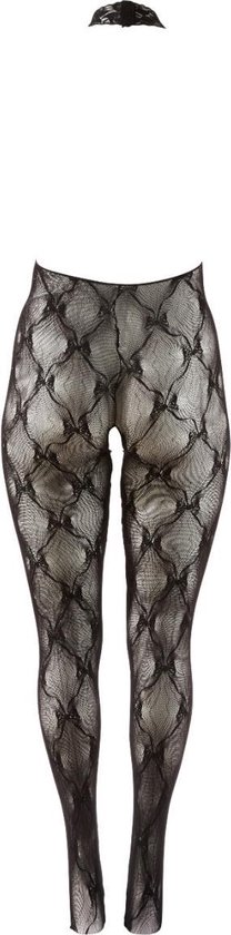 Mandy mystery Line Borsten en kruis vrije Catsuit XL-XXL - Zwart