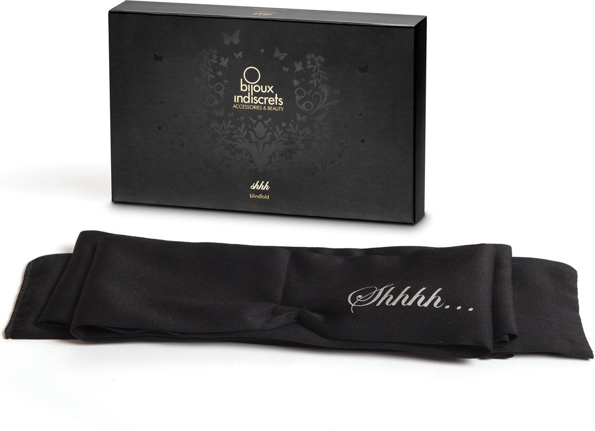 Bijoux Indiscrets Satijnen Blinddoek Shhh - Zwart
