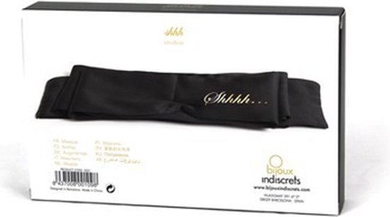 Bijoux Indiscrets Satijnen Blinddoek Shhh - Zwart