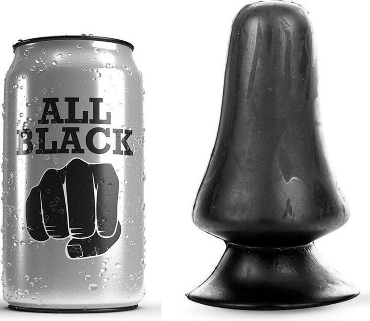 All Black Buttplug 12 cm - - Zwart