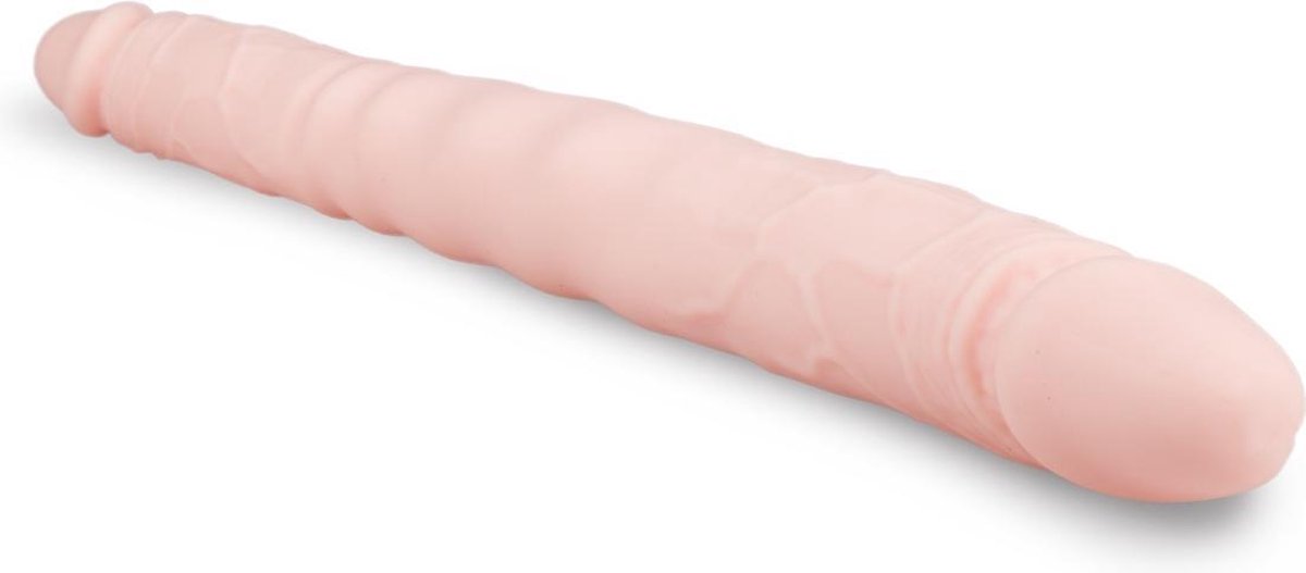 Huidkleurige dubbele dildo - Beige
