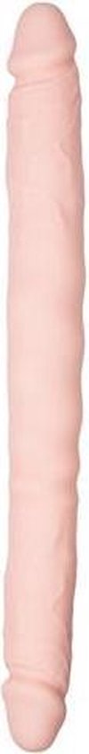 Huidkleurige dubbele dildo - Beige