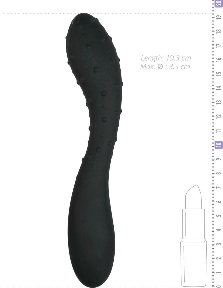 e dildo met noppen - Zwart