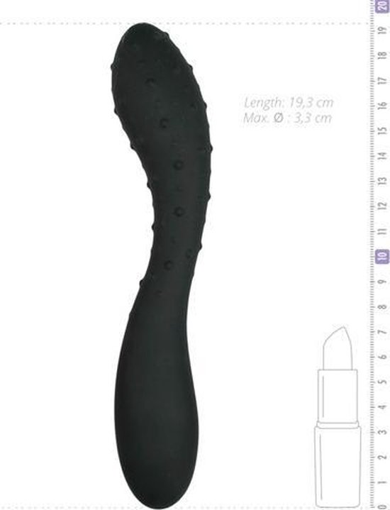 e dildo met noppen - Zwart