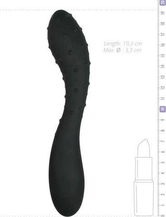e dildo met noppen - Zwart