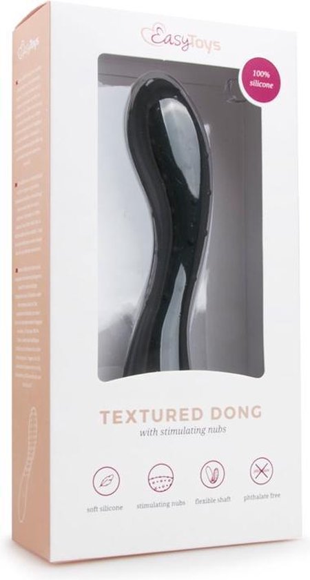 e dildo met noppen - Zwart