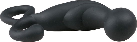 Gebogen prostaat dildo met handvat - Zwart