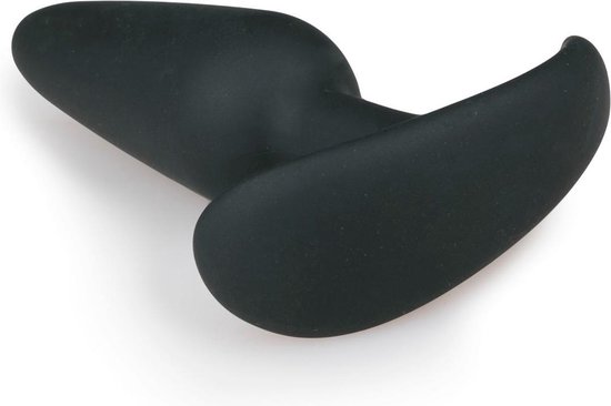 e medium buttplug met handvat - Zwart