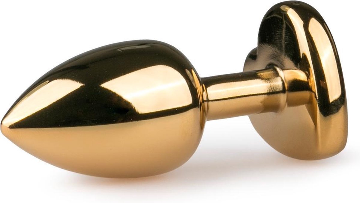 Kleine buttplug met hart/ - Goud