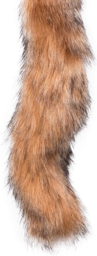 Vossenstaart buttplug M - Gestreept - Silver