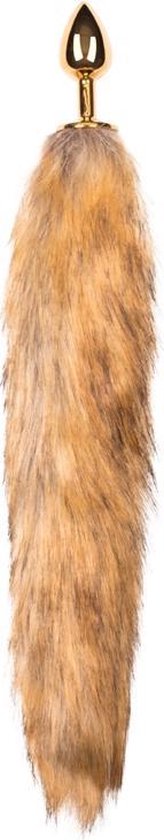 Kleine buttplug vossenstaart - - Goud