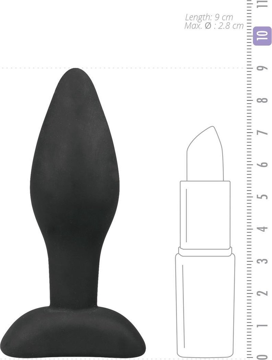 Kleinee siliconen buttplug - Zwart