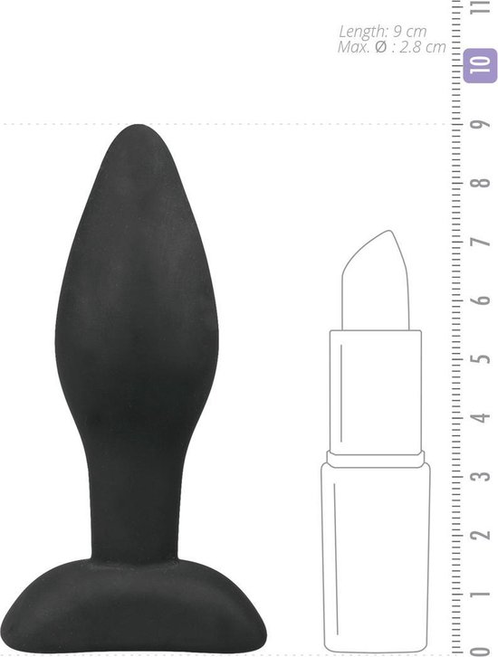 Kleinee siliconen buttplug - Zwart