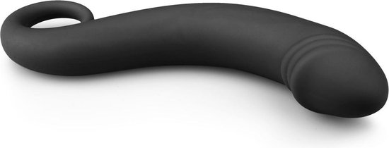 e siliconen prostaat dildo - Zwart