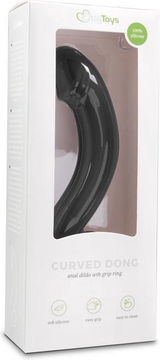 e siliconen prostaat dildo - Zwart