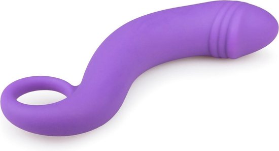 e siliconen prostaat dildo - Paars