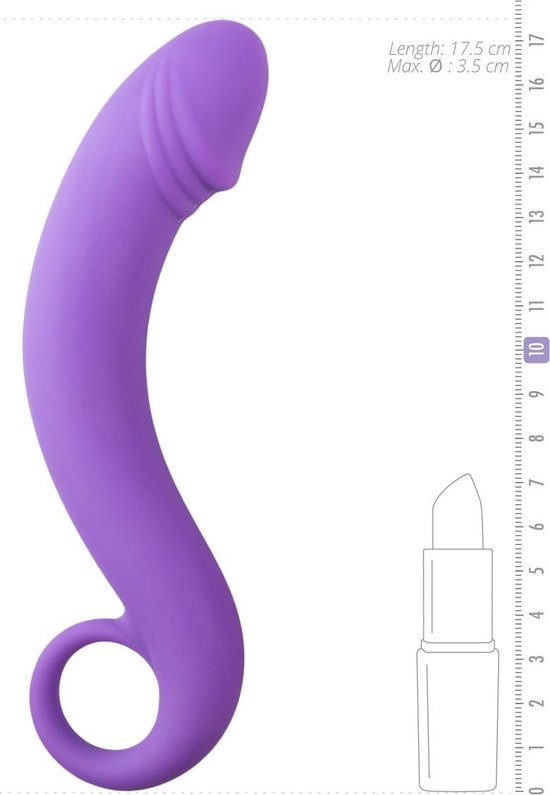 e siliconen prostaat dildo - Paars