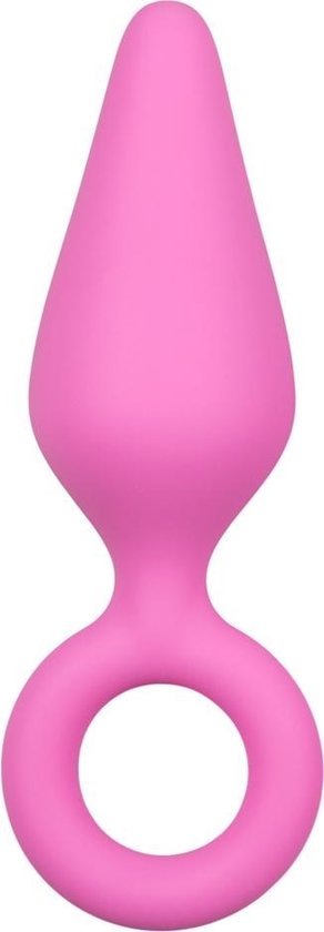 buttplugs met trekring - setje - Roze