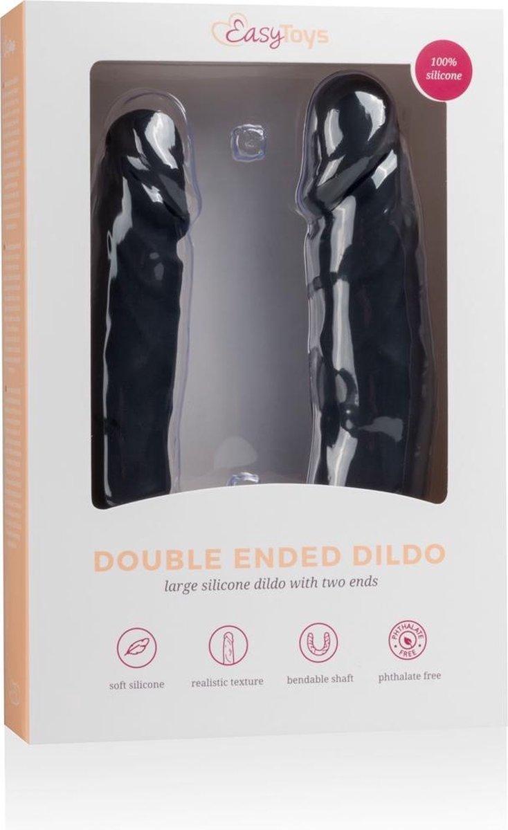 Double Ended Dildo - - Zwart