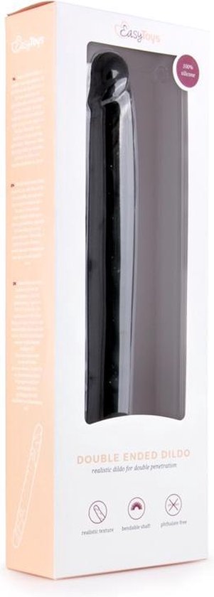Double Ended Dildo - - Zwart