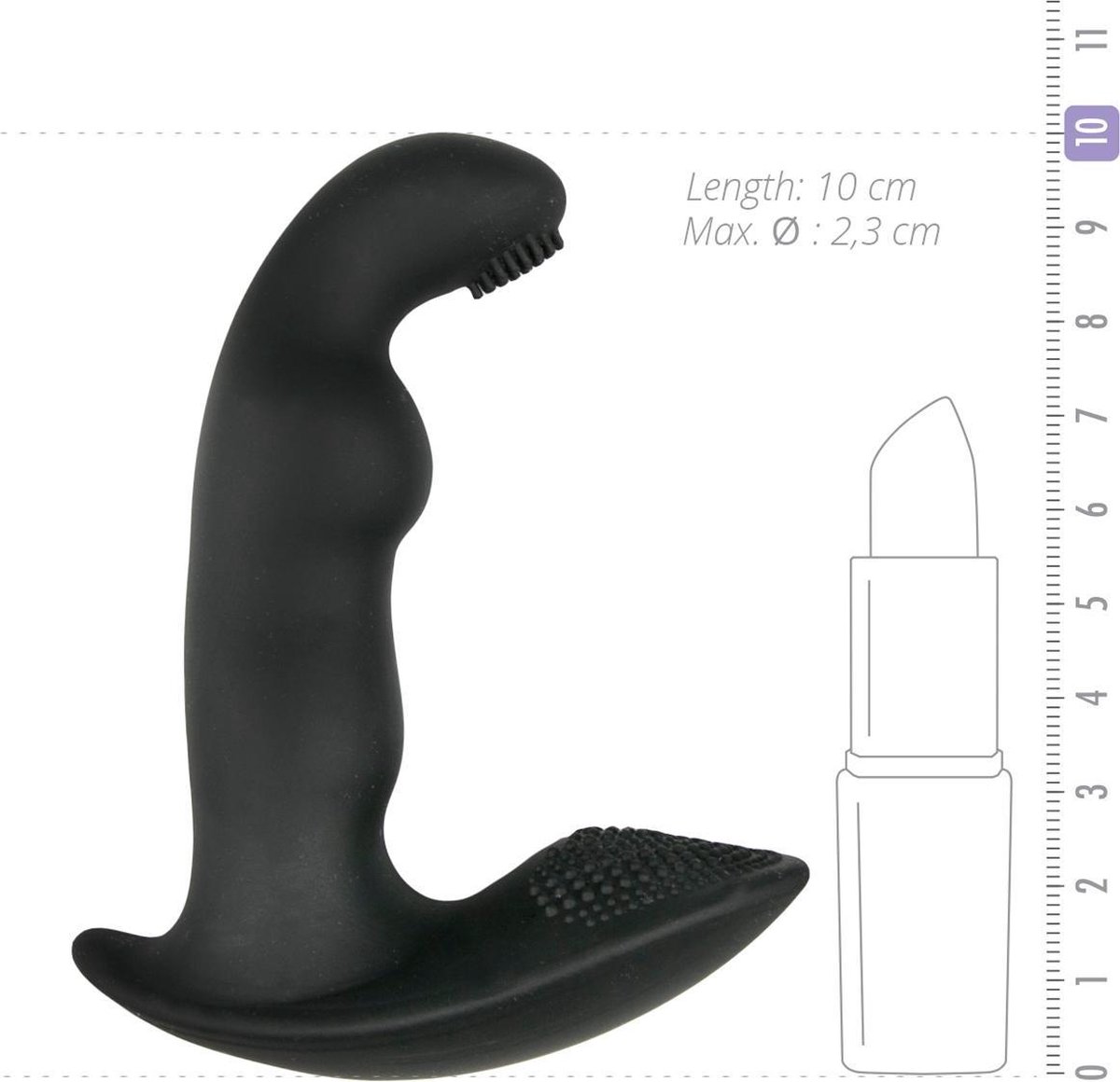 Dynamic Duke Geribbelde Prostaat Vibrator - - Zwart