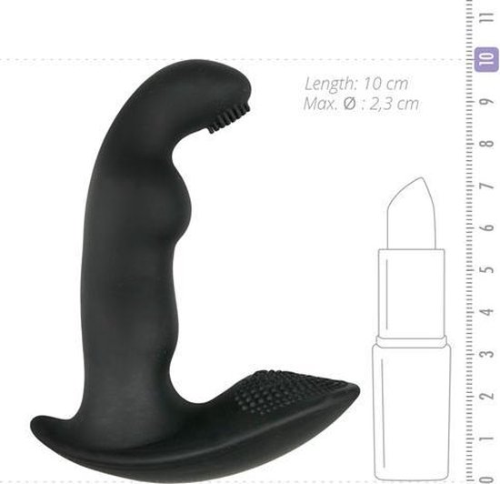 Dynamic Duke Geribbelde Prostaat Vibrator - - Zwart