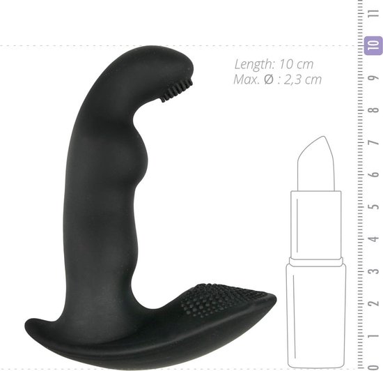 Dynamic Duke Geribbelde Prostaat Vibrator - - Zwart