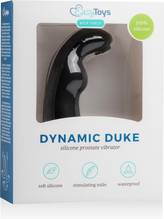 Dynamic Duke Geribbelde Prostaat Vibrator - - Zwart