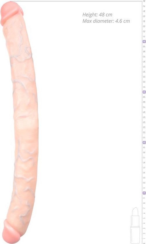50cm dubbele dildo - Beige