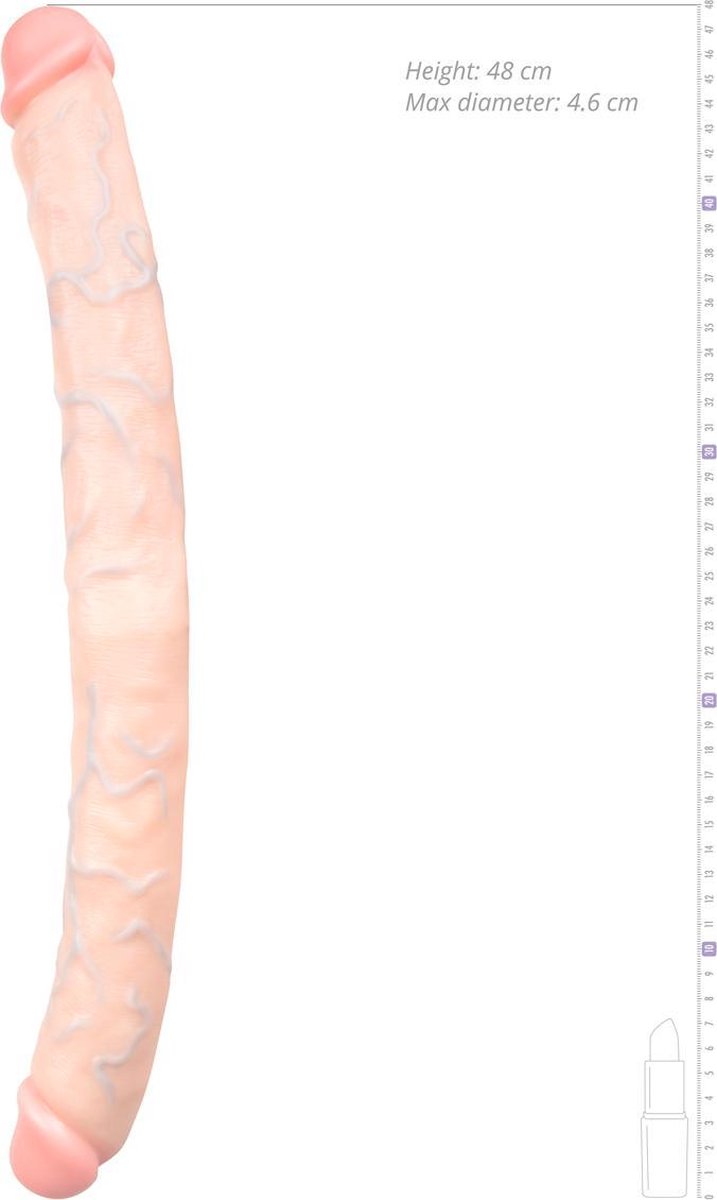 50cm dubbele dildo - Beige