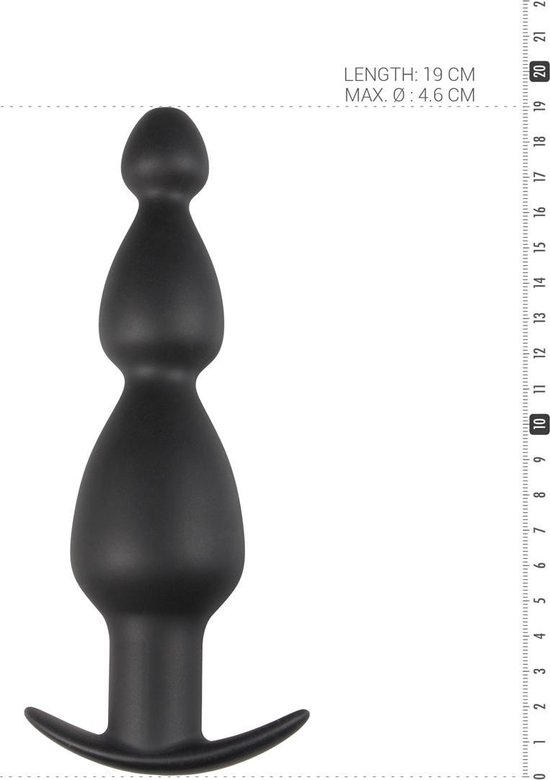 Sinner Gear Holle Siliconen Buttplug - Zwart