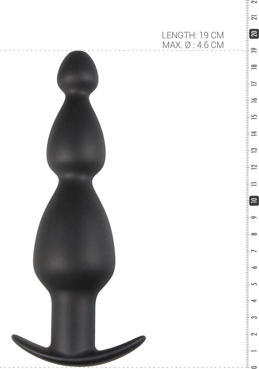 Sinner Gear Holle Siliconen Buttplug - Zwart