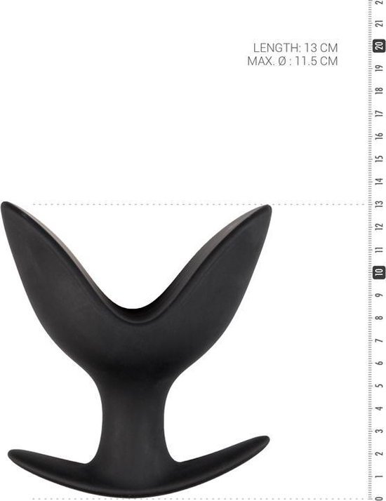 Sinner Gear Siliconen Anker Buttplug - Groot - Zwart