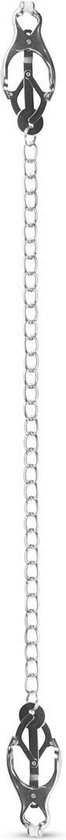 Vlinder Tepelklemmen Met Ketting - Silver