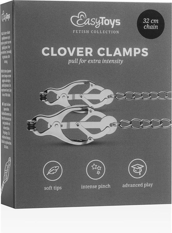 Vlinder Tepelklemmen Met Ketting - Silver