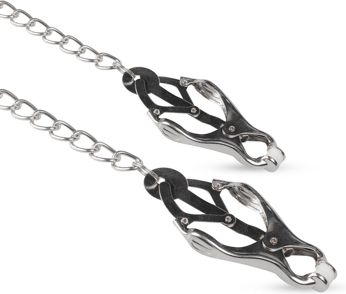 Vlinder Tepelklemmen Met Ketting - Silver