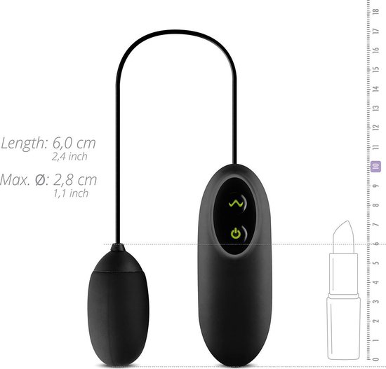 Blix - Vibratie-Eitje Met Afstandsbediening - - Zwart