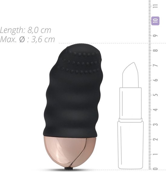 Teazers Geribbeld Vibratie-Eitje Met Afstandsbediening - Zwart