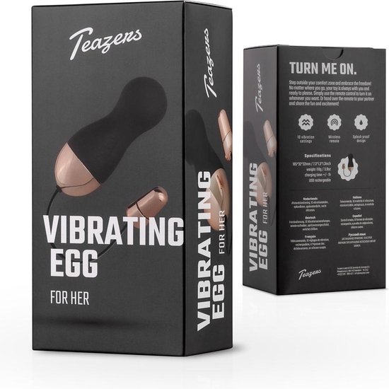 Teazers Vibratie-Eitje Met Afstandsbediening - Zwart