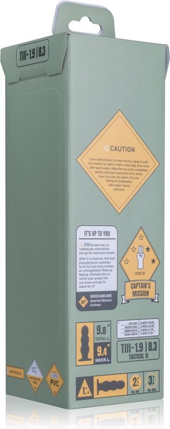 BUTTR Tactical III Buttplug - Zwart