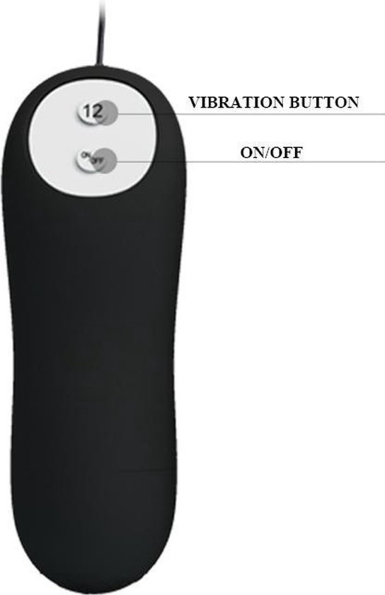 Pretty Love Vibrerende Buttplug met Afstandsbediening - Zwart