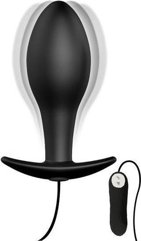 Pretty Love Vibrerende Buttplug met Afstandsbediening - Zwart