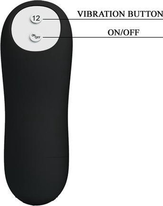 Pretty Love Vibrerende Buttplug met Afstandsbediening - Zwart