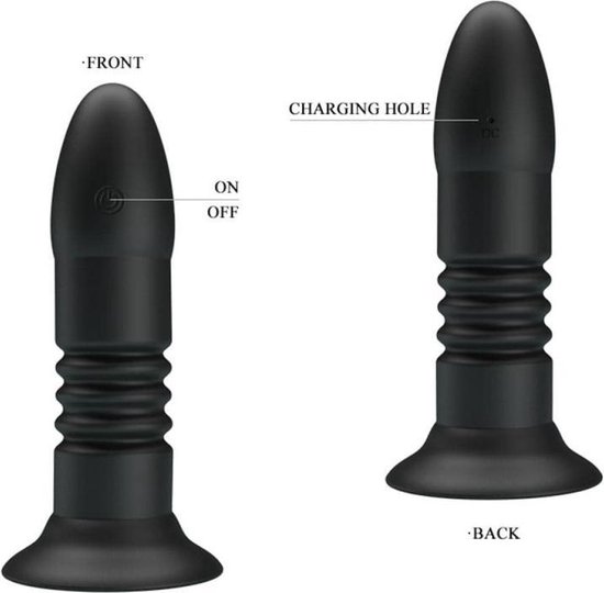 Pretty Love Magic Jingers Vibrerende/Stotende Buttplug - Zwart